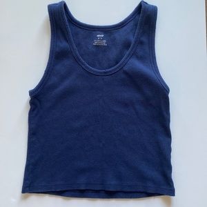 Aerie Ribbed Blue Tank Top